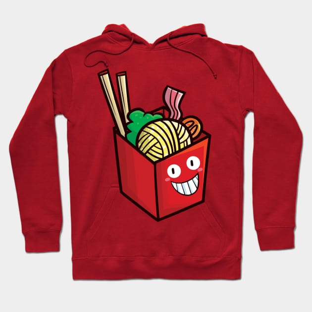 Cute udon noodle smiling Hoodie by Jocularity Art